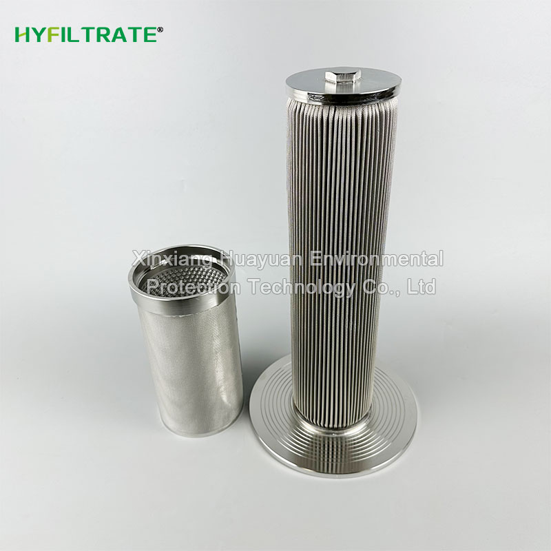 Customized stainless steel mesh sintered pleated filter element