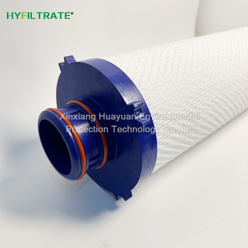 Folding large flow filter element